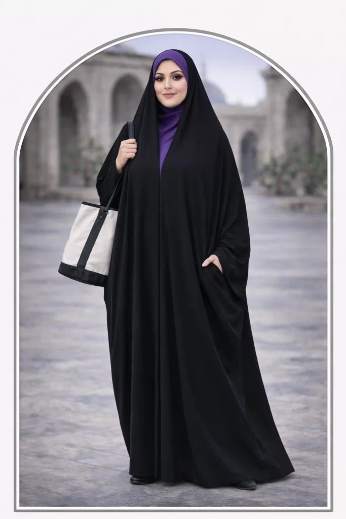 چادر عبایی آزاد مناسب تردد روزانه