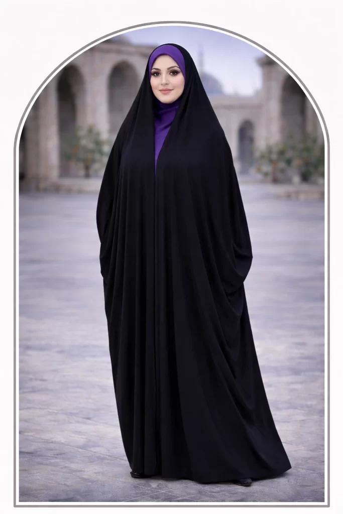 چادر عبایی راحت بدون نیاز به دست